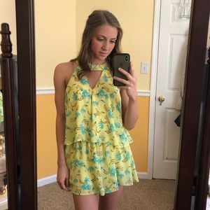 Peach Love California yellow banana romper